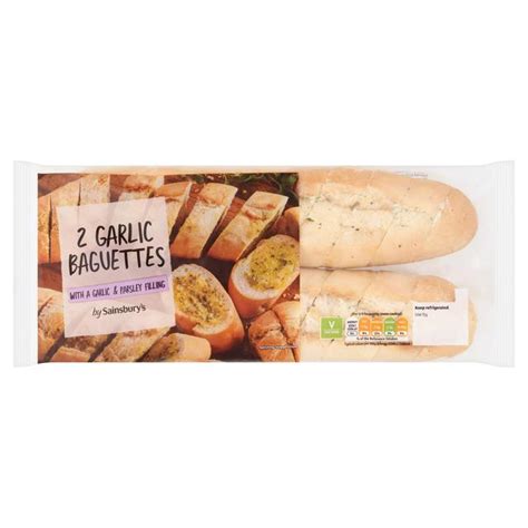 sainsburys part baked baguette|sainsbury's garlic baguette price.